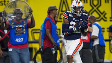 Auburn running back Harold Joiner (22) catches a long pass at AT&T Stadium in Arlington, Texas, on Saturday, Aug. 31, 2019. Oregon leads Auburn 14-6 at halftime.Jc Auburnoregon 59