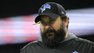 DETROIT, MI - NOVEMBER 28: head coach Matt Patricia of the Detroit Lions looks on during warm ups prior to a game against the Chicago Bearsat Ford Field on November 28, 2019 in Detroit, Michigan. (Photo by Rey Del Rio/Getty Images)