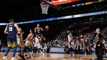 Cleveland Cavaliers v Denver NuggetsDENVER, CO - MARCH 7: Gary Harris #14 of the Denver Nuggets shoots the ball during the game against the Cleveland Cavaliers on March 7, 2018 at the Pepsi Center in Denver, Colorado. NOTE TO USER: User expressly acknowledges and agrees that, by downloading and/or using this Photograph, user is consenting to the terms and conditions of the Getty Images License Agreement. Mandatory Copyright Notice: Copyright 2018 NBAE (Photo by Garrett Ellwood/NBAE via Getty Images)Getty ID: 929060824