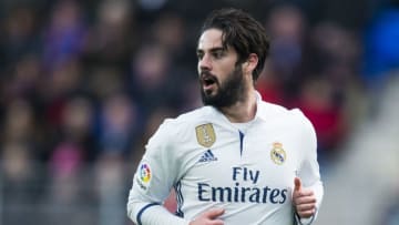 EIBAR, SPAIN - MARCH 04: Isco of Real Madrid reacts during the La Liga match between SD Eibar and Real Madrid at Ipurua Municipal Stadium on March 4, 2017 in Eibar, Spain. (Photo by Juan Manuel Serrano Arce/Getty Images)