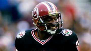 South Carolina football retired Sterling Sharpe's #2 jersey. Sharpe was an All-American in 1987. FILE PHOTO; Mandatory Credit: USA TODAY Sports