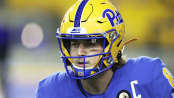Pittsburgh Panthers quarterback Kenny Pickett (8). Mandatory Credit: Charles LeClaire-USA TODAY Sports