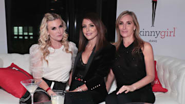 NEW YORK, NY - JANUARY 09: Tinsley Mortimer, Bethenny Frankel and Sonja Morgan attend as ONE Jeanswear Group and Bethenny Frankel Celebrate the Launch of Skinnygirl Jeans on January 9, 2018 in New York City. (Photo by Cindy Ord/Getty Images for Skinnygirl Jeans)