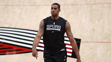 PORTLAND, OREGON - JANUARY 18: LaMarcus Aldridge #12 of the San Antonio Spurs (Photo by Abbie Parr/Getty Images)
