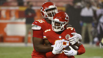 Kansas City Chiefs defenders Chris Jones and L'Jarius Sneed (Photo by Jamie Squire/Getty Images)