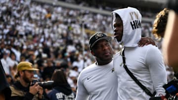 Is Travis Hunter playing vs Arizona State in Week 6 for a October 7 matchup in Tempe after missing the Oregon and USC matchups? (Photo by Dustin Bradford/Getty Images)