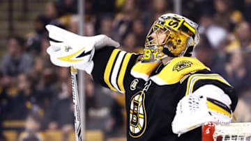 BOSTON, MA - APRIL 8: Anton Khudobin
