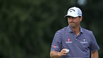 ST SIMONS ISLAND, GEORGIA - NOVEMBER 22: Kevin Kisner of the United States reacts after putting on the 18th green during the final round of The RSM Classic at the Seaside Course at Sea Island Golf Club on November 22, 2020 in St Simons Island, Georgia. (Photo by Sam Greenwood/Getty Images)