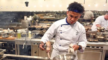 HELL'S KITCHEN: Contestant Marc in the "Blind Taste Test” episode of HELL'S KITCHEN airing Thursday, March 4 (8:00-9:00 PM ET/PT) on FOX. CR: Scott Kirkland / FOX. © 2021 FOX MEDIA LLC.