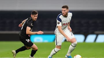 LONDON, ENGLAND - OCTOBER 22: Matt Doherty Tottenham Hotspur and LASK at Tottenham Hotspur Stadium (Photo by Catherine Ivill/Getty Images)