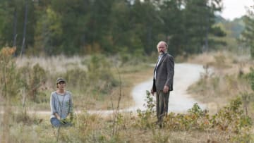 Lauren Cohan as Maggie Greene, Xander Berkeley as Gregory - The Walking Dead _ Season 7, Episode 15 - Photo Credit: Gene Page/AMC