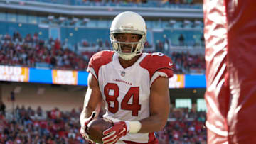 SANTA CLARA, CA - NOVEMBER 05: Arizona Cardinals tight end Jermaine Gresham (84) celebrates after scoring a touchdown during an NFL game between the Arizona Cardinals and the San Francisco 49ers on November 5, 2017 at Levi's Stadium in Santa Clara, CA. (Photo by Robin Alam/Icon Sportswire via Getty Images)
