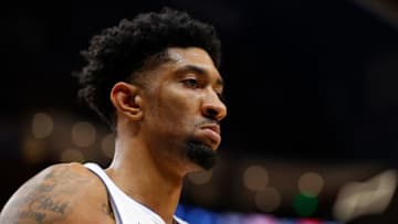 ATLANTA, GEORGIA - JANUARY 18: Christian Wood #35 of the Detroit Pistons reacts after drawing a foul on a basket against the Atlanta Hawks in the first half at State Farm Arena on January 18, 2020 in Atlanta, Georgia. NOTE TO USER: User expressly acknowledges and agrees that, by downloading and/or using this photograph, user is consenting to the terms and conditions of the Getty Images License Agreement. (Photo by Kevin C. Cox/Getty Images)