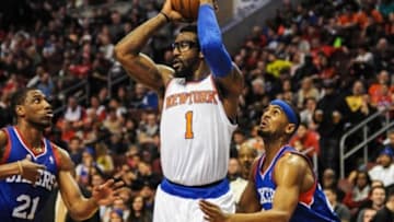 Jan 11, 2014; Philadelphia, PA, USA; New York Knicks power forward Amar