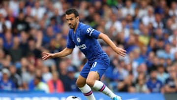 LONDON, ENGLAND - AUGUST 18: Pedro of Chelsea during the Premier League match between Chelsea FC and Leicester City at Stamford Bridge on August 18, 2019 in London, United Kingdom. (Photo by Catherine Ivill/Getty Images)