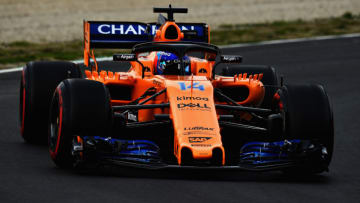 MONTMELO, SPAIN - FEBRUARY 26: Fernando Alonso of Spain driving the (14) McLaren F1 Team MCL33 Renault on track during day one of F1 Winter Testing at Circuit de Catalunya on February 26, 2018 in Montmelo, Spain. (Photo by Patrik Lundin/Getty Images)