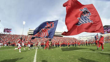 Nov 5, 2016; Oxford, MS, USA; Mississippi Rebels before the game against Georgia Southern Eagles at Vaught-Hemingway Stadium. Mississippi Rebels defeated Georgia Southern Eagles 37-27. Mandatory Credit: Justin Ford-USA TODAY Sports