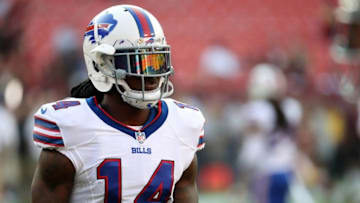 Aug 26, 2016; Landover, MD, USA; Buffalo Bills wide receiver Sammy Watkins (14) stands on the field during warm ups prior to the Bills