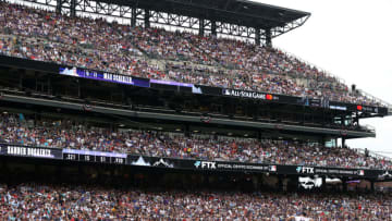 DENVER, COLORADO - JULY 13: Max Scherzer #31 of the Washington Nationals pitches in the first inning during the 91st MLB All-Star Game at Coors Field on July 13, 2021 in Denver, Colorado. (Photo by Matthew Stockman/Getty Images)