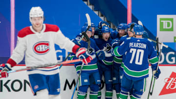 Mar 8, 2021; Vancouver, British Columbia, CAN; Montreal Canadiens Mandatory Credit: Bob Frid-USA TODAY Sports