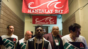 LAS VEGAS, NV - MAY 29: Aljamain Sterling prepares to enter the Octagon before facing Bryan Caraway in their bantamweight bout during the UFC Fight Night event inside the Mandalay Bay Events Center on May 29, 2016 in Las Vegas, Nevada. (Photo by Brandon Magnus/Zuffa LLC/Zuffa LLC via Getty Images)