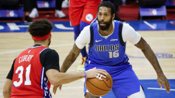 James Johnson #16 of the Dallas Mavericks . (Photo by Tim Nwachukwu/Getty Images)