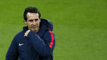 MADRID, SPAIN - FEBRUARY 13: Head coach Unai Emery of Paris Saint-Germain Football Club walks along Estadio Santiago Bernabeu pitch ahead their Round of 16 first leg UEFA Champions League match against Real Madrid on February 13, 2018 in Madrid, Spain. (Photo by Gonzalo Arroyo Moreno/Getty Images)