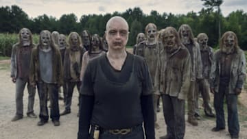 Samantha Morton as Alpha - The Walking Dead _ Season 9, Episode 10 - Photo Credit: Gene Page/AMC