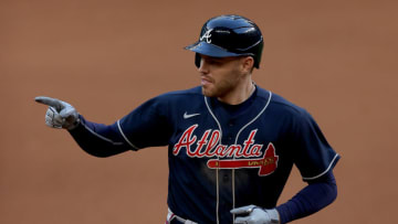 ARLINGTON, TEXAS - OCTOBER 13: Freddie Freeman #5 of the Atlanta Braves (Photo by Ronald Martinez/Getty Images)