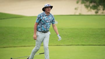 PLAYA DEL CARMEN, MEXICO - DECEMBER 06: Joel Dahmen of the United States drops his club as he plays from the second tee during the final round of the Mayakoba Golf Classic at El Camaleón Golf Club on December 06, 2020 in Playa del Carmen, Mexico. (Photo by Cliff Hawkins/Getty Images)