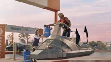 Photo: Walmart "Famous Visitors" Super Bowl ad.. Image Courtesy Walmart