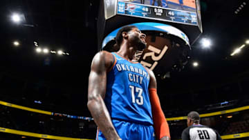OKC Thunder forward Paul George (Photo by Gary Bassing/NBAE via Getty Images)