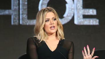 PASADENA, CA - JANUARY 06: Khloe Kardashian, executive producer, speaks onstage during FYI - Kocktails with Khloe panel as part of the A+E Network portion of This is Cable 2016 Television Critics Association Press Tour at Langham Hotel on January 6, 2016 in Pasadena, California. (Photo by Frederick M. Brown/Getty Images)