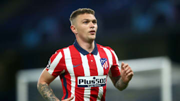 LONDON, ENGLAND - MARCH 17: Kieran Trippier of Atletico Madrid during the UEFA Champions League Round of 16 match between Chelsea FC and Atletico Madrid at Stamford Bridge on March 17, 2021 in London, United Kingdom. Sporting stadiums around the UK remain under strict restrictions due to the Coronavirus Pandemic as Government social distancing laws prohibit fans inside venues resulting in games being played behind closed doors. (Photo by Marc Atkins/Getty Images)