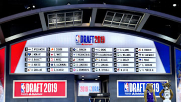 The first round of selections are shown during the 2019 NBA Draft. (Photo by Sarah Stier/Getty Images)