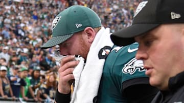 LOS ANGELES, CA - DECEMBER 10: Quarterback Carson Wentz