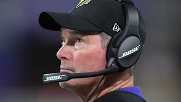 Sep 1, 2016; Minneapolis, MN, USA; Minnesota Vikings head coach Mike Zimmer reacts during a NFL game against the Los Angeles Rams at U.S. Bank Stadium. Mandatory Credit: Kirby Lee-USA TODAY Sports