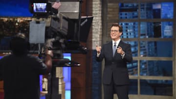 NEW YORK - AUGUST 22: The Late Show with Stephen Colbert on Monday, August 22, 2016 with guests Amy Schumer, Omari Hardwick, Michaela Watkins. (Photo by Mary Kouw/CBS via Getty Images)