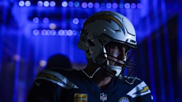 CARSON, CA - NOVEMBER 18: Quarterback Philip Rivers #17 of the Los Angeles Chargers walks out onto the field ahead of the game against the Denver Broncos at StubHub Center on November 18, 2018 in Carson, California. (Photo by Harry How/Getty Images)