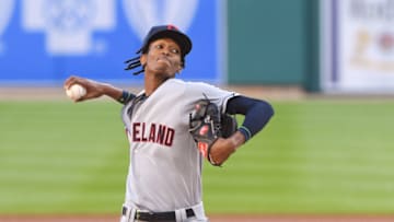 Cleveland Indians Triston McKenzie (Photo by Mark Cunningham/MLB Photos via Getty Images)