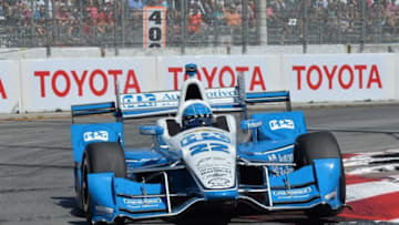 Apr 17, 2016; Long Beach, CA, USA; Simon Pagenaud wins the 42nd Toyota Grand Prix of Long Beach on the streets of Long Beach. Mandatory Credit: Kirby Lee-USA TODAY Sports