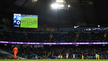 MANCHESTER, ENGLAND - JANUARY 09: '9-0' is displayed on the scoreboard during the Carabao Cup Semi Final First Leg match between Manchester City and Burton Albion at Etihad Stadium on January 9, 2019 in Manchester, United Kingdom. (Photo by Gareth Copley/Getty Images)