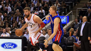 TORONTO, ON - OCTOBER 26: Jonas Valanciunas