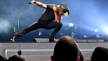 LOS ANGELES, CA - JULY 14: Tim McGraw performs onstage during the 'Soul2Soul' World Tour at Staples Center on July 14, 2017 in Los Angeles, California. (Photo by Kevin Winter/Getty Images)