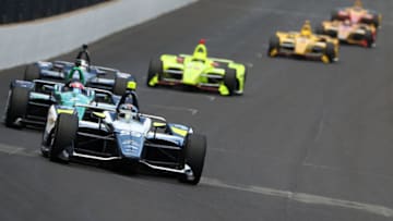 INDIANAPOLIS, IN - MAY 27: Max Chilton, driver of the #59 Gallagher Chevrolet, races during the 102nd Indianapolis 500 at Indianapolis Motorspeedway on May 27, 2018 in Indianapolis, Indiana.(Photo by Patrick Smith/Getty Images)