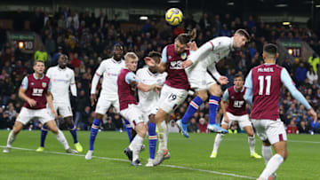 BURNLEY, ENGLAND - OCTOBER 26: Christian Pulisic of Chelsea scores his team's third goal during the Premier League match between Burnley FC and Chelsea FC at Turf Moor on October 26, 2019 in Burnley, United Kingdom. (Photo by Jan Kruger/Getty Images)