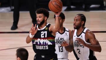 Jamal Murray, Denver Nuggets, Kawhi Leonard, Los Angeles Clippers. (Photo by Michael Reaves/Getty Images)