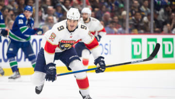 VANCOUVER, BC - OCTOBER 28: Florida Panthers Center Brian Boyle (9) skates up ice during their NHL game against the Vancouver Canucks at Rogers Arena on October 28, 2019 in Vancouver, British Columbia, Canada. (Photo by Derek Cain/Icon Sportswire via Getty Images)