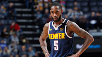 MEMPHIS, TN - JANUARY 28: Will Barton #5 of the Denver Nuggets looks on during a game against the Memphis Grizzlies at FedExForum on January 28, 2020 in Memphis, Tennessee. Memphis defeated Denver 104-96. NOTE TO USER: User expressly acknowledges and agrees that, by downloading and or using this Photograph, user is consenting to the terms and conditions of the Getty Images License Agreement. (Photo by Joe Robbins/Getty Images)