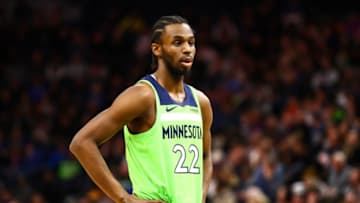 MINNEAPOLIS, MN - JANUARY 12: Andrew Wiggins #22 of the Minnesota Timberwolves.(Photo by David Berding/Getty Images)